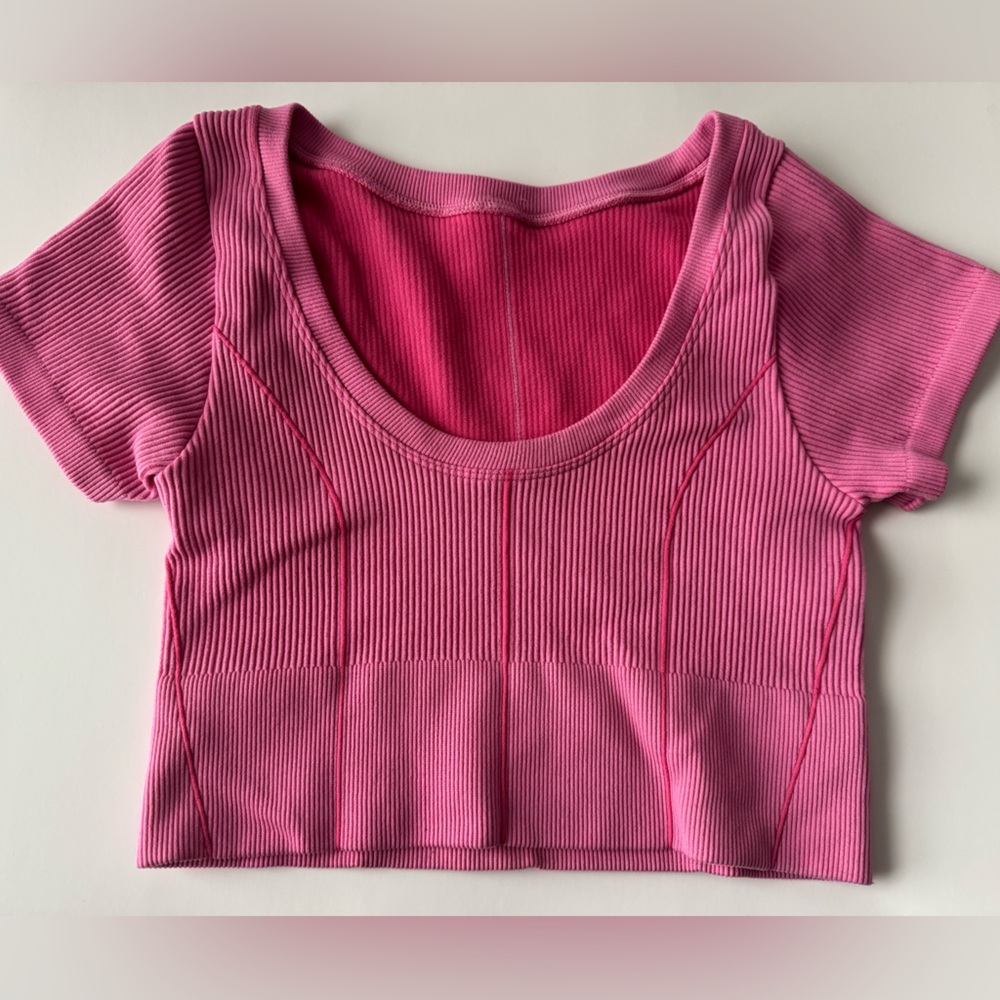 AERIE Pink Ribbed Women's Top
